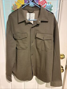 Denim & Flower Olive Green Overshirt. Men’s XL.